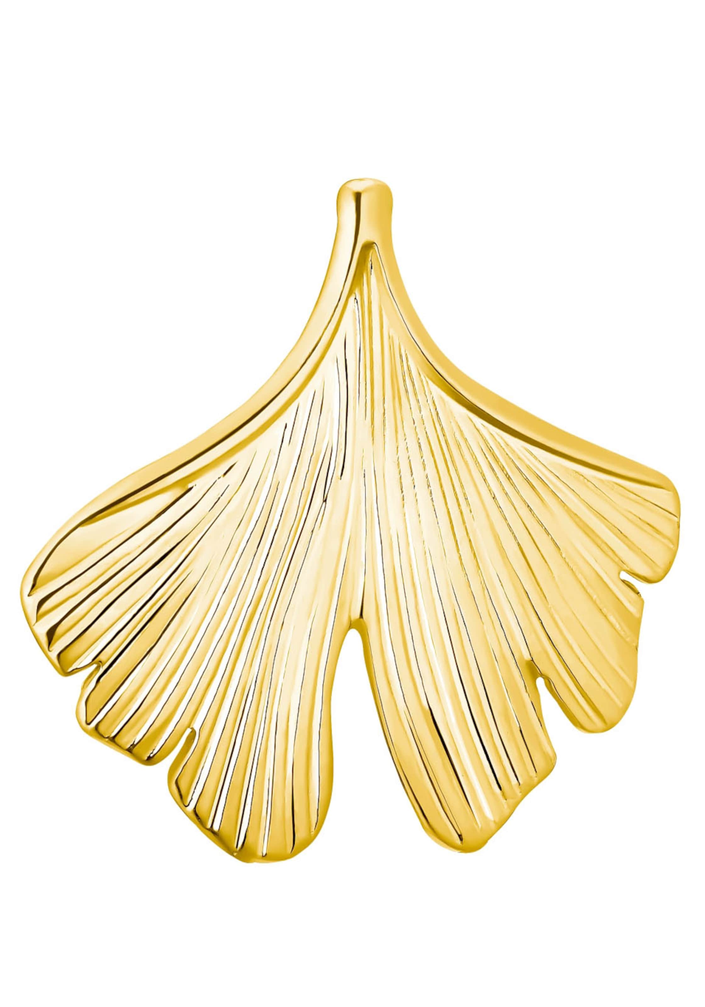 AMOR Pendant 'Ginkoblatt' in Gold: front
