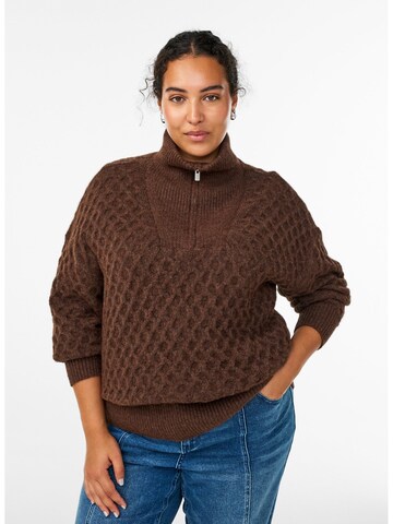 Zizzi Trui 'Leonora' in Bruin: voorkant