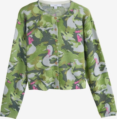 Next Kardigan u kivi zelena / kraljevski zelena / svijetloroza / prljavo bijela, Pregled proizvoda