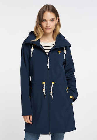 Manteau fonctionnel Schmuddelwedda en bleu : devant