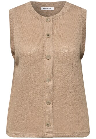 STREET ONE Strickweste in Beige: Vorderseite