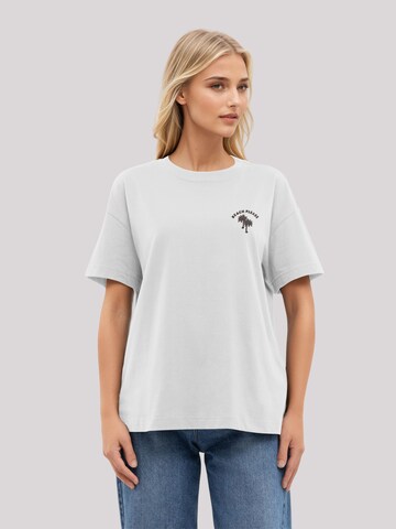 T-shirt 'Beach Please' F4NT4STIC en blanc : devant
