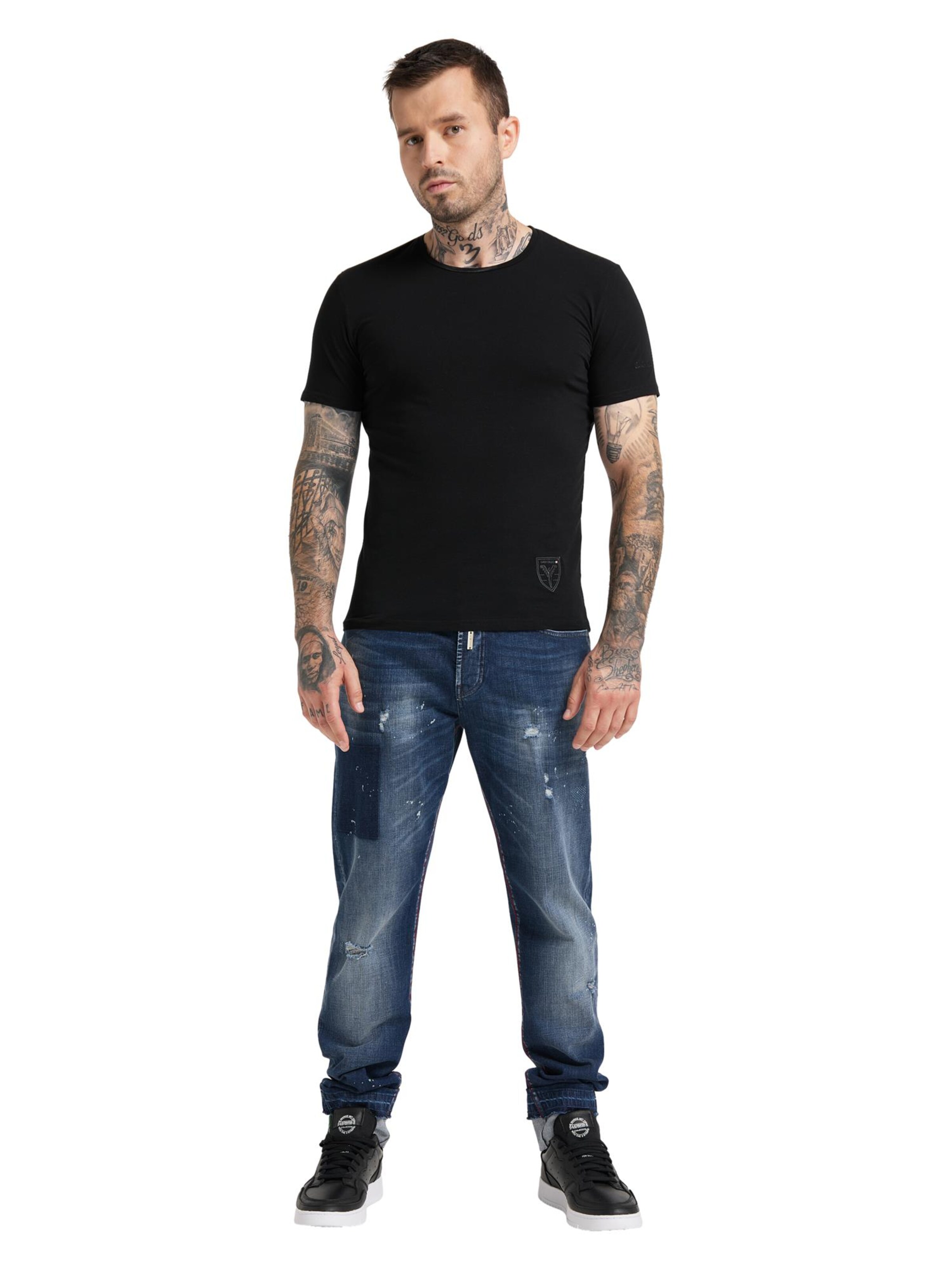 Carlo Colucci T-Shirt in Schwarz