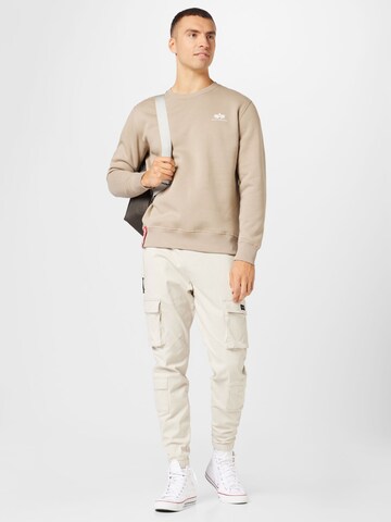 ALPHA INDUSTRIES Sweatshirt in Beige