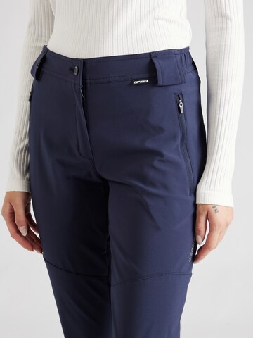 ICEPEAK Slimfit Outdoorové kalhoty 'DORAL' – modrá