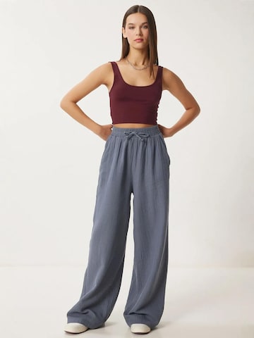 Happiness İstanbul Wide leg Trousers in Grey