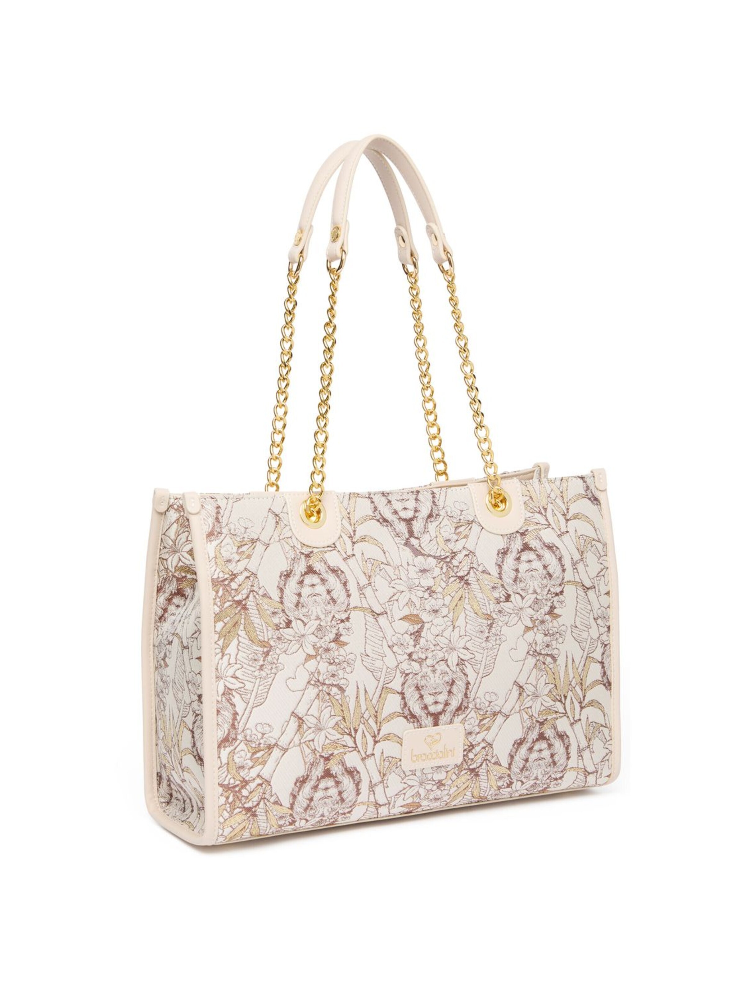 Shopper 'Jacquard' di Braccialini in beige