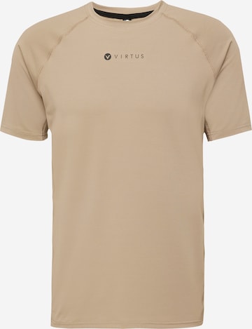 Virtus Performance Shirt 'Toscan' in Brown: front