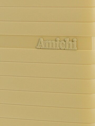 Amichi - Carrito 'AMICHI - Maleta Cabina 55x40x20- Maletas de Viaje - Maletas de Viaje Cabina Apta para Ryannair- Trolley Equipaje para Avion Resistente con 4 Ruedas de 360º y candado TSA' en amarillo