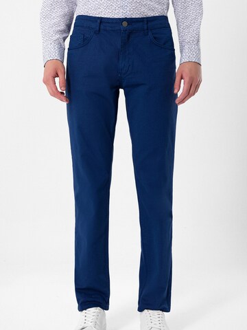Regular Pantaloni eleganți de la Daniel Hills pe albastru: față