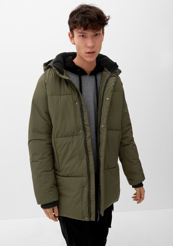 QS Winterparka in Groen: voorkant