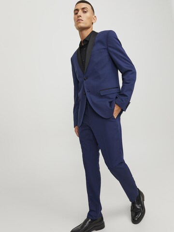Coupe slim Pantalon à plis 'Franco ' JACK & JONES en bleu