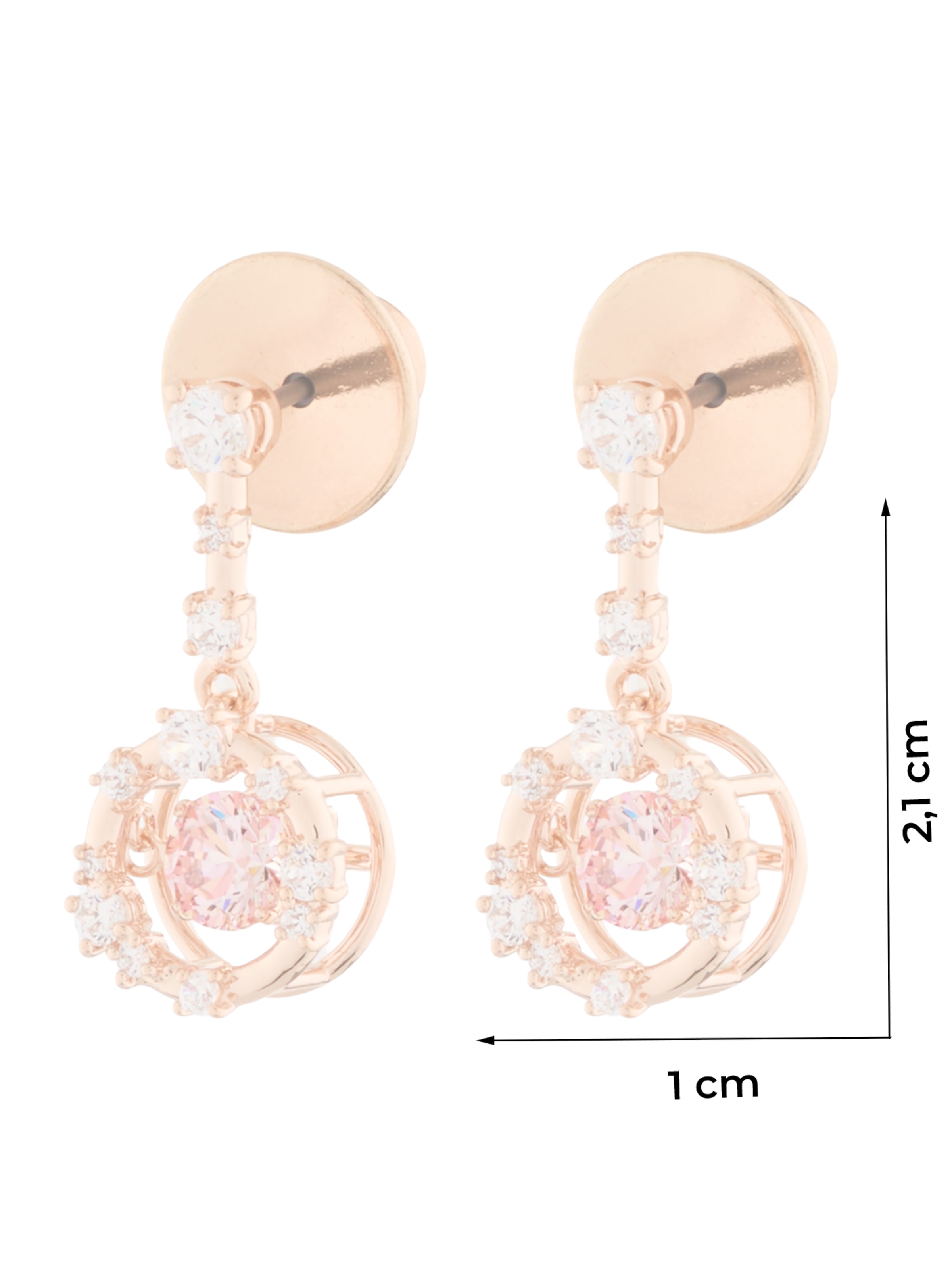 Cercei de la Swarovski pe auriu