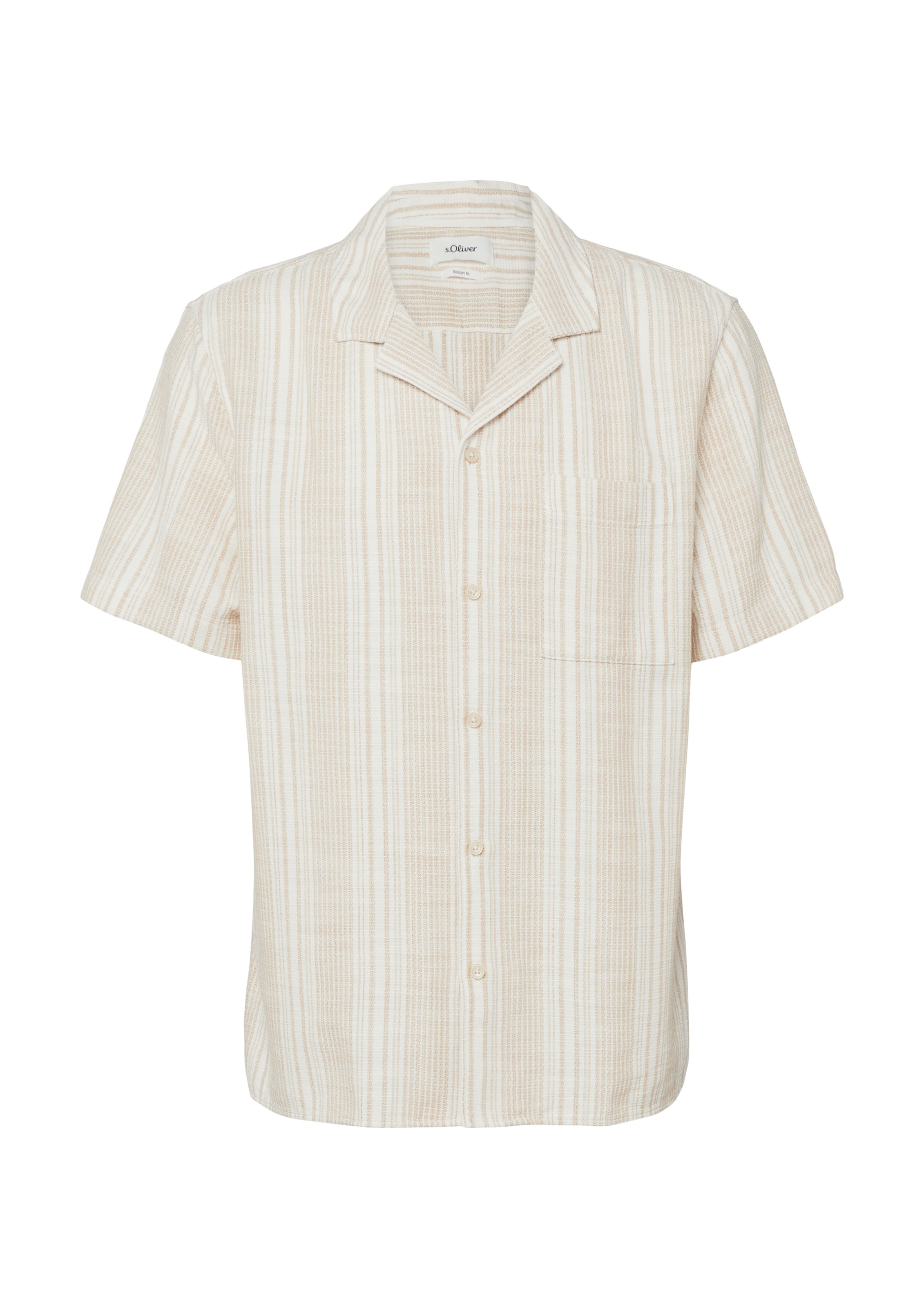 s.Oliver Pohodlné nošení Košile – béžová: přední strana
