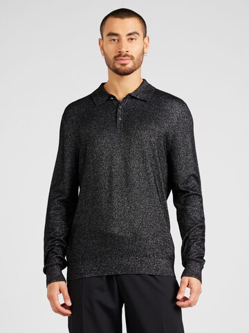 HUGO Пуловер 'Sercury' в черно: отпред