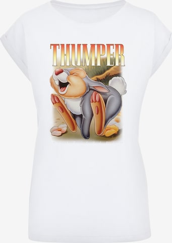 Maglietta 'Thumper Montage' di F4NT4STIC in bianco: frontale