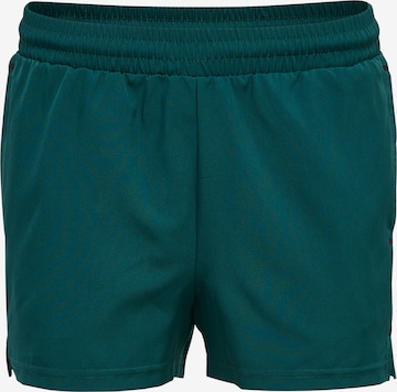 Hummel Regular Workout Pants 'Move' in Green: front