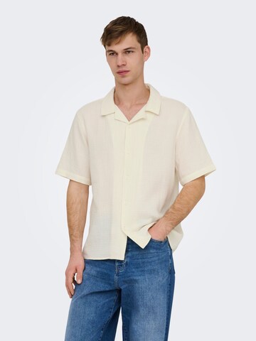 Regular fit Camicia 'ONSKyle' di Only & Sons in bianco: frontale