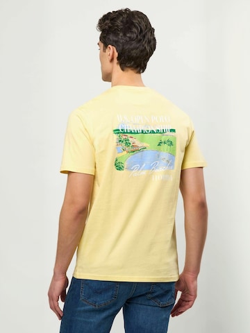 U.S. POLO ASSN. Regular Fit T-shirt ' UMDalha ' in Gelb