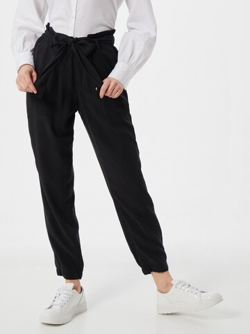 Mavi Tapered Pants in Black: front