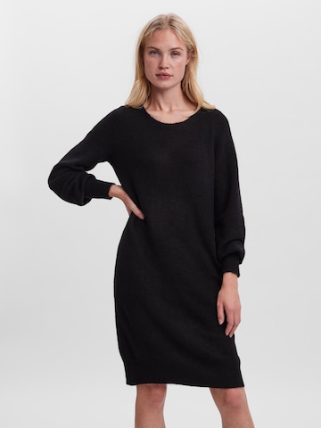 VERO MODA Knitted dress 'Simone' in Black: front