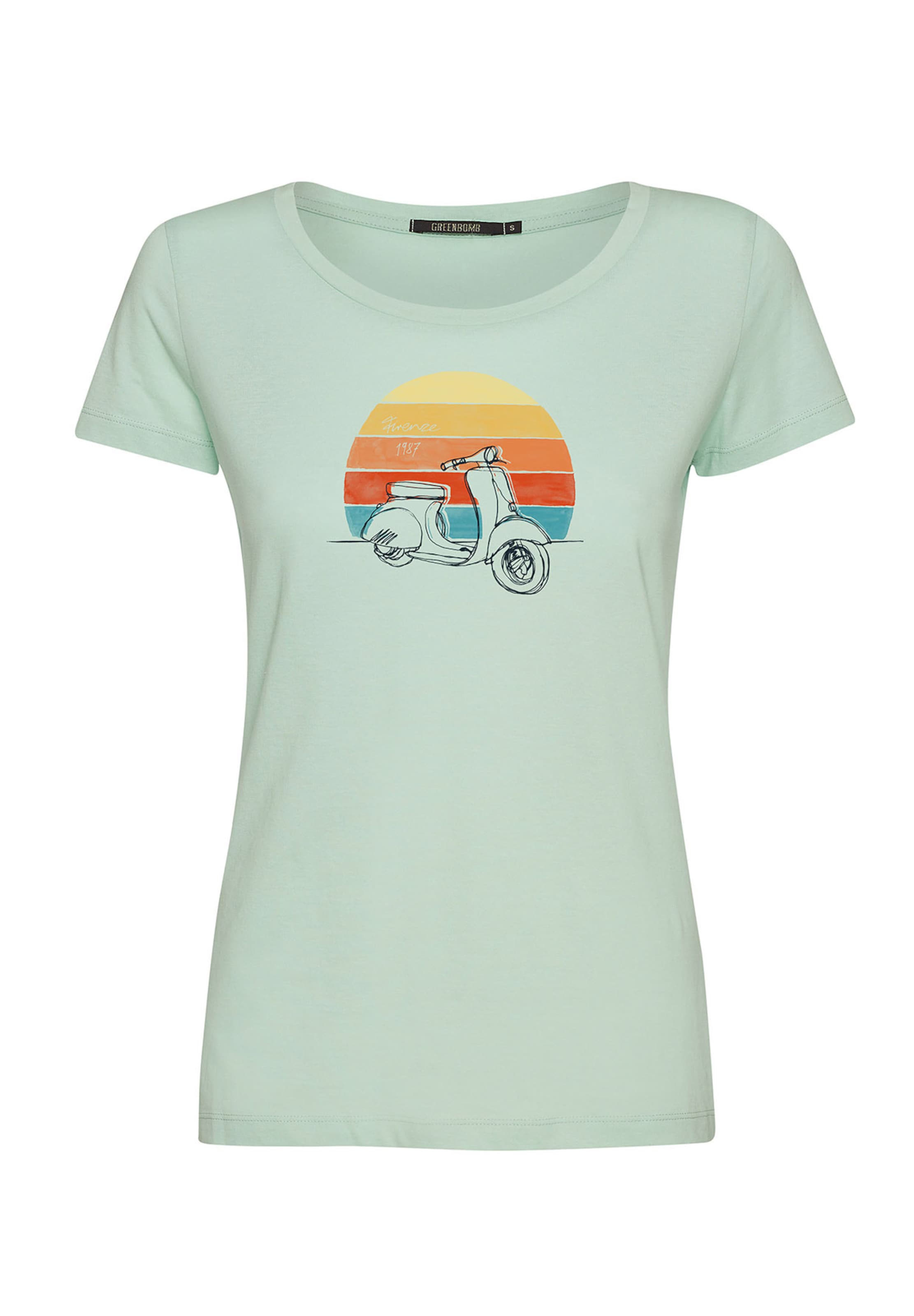 Maglietta 'Lifestyle Scooter' di GREENBOMB in verde: frontale