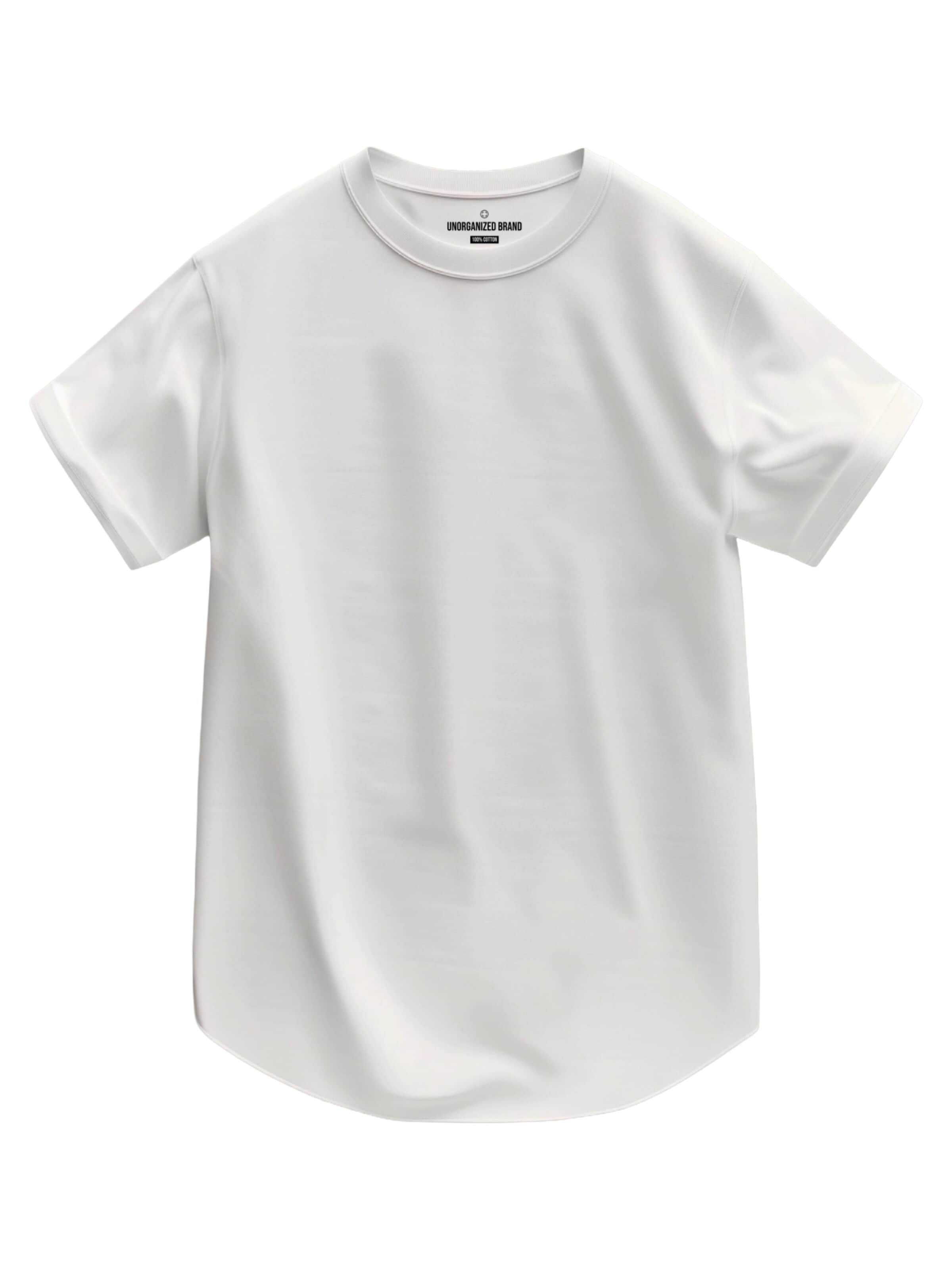 UNORGANIZED BRAND - Camiseta 'BASIC RUNDER SAUM T25' en blanco: frente