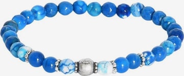 Braccialetto 'CALM bracciale artigianale in argento 925 con giada striata e giada blue' di Addicted2 in blu: frontale