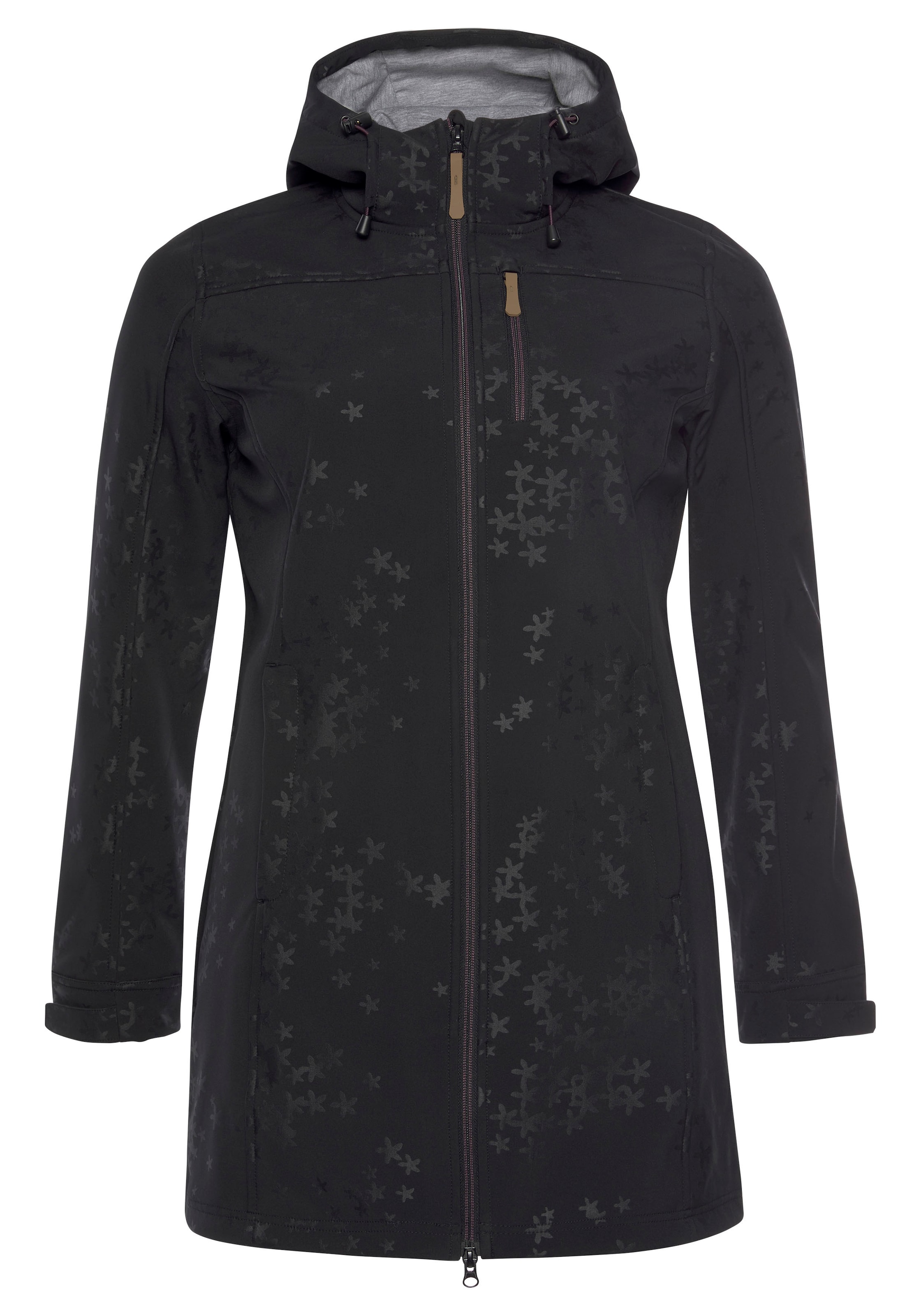 POLARINO Mantel in Schwarz: Vorderseite