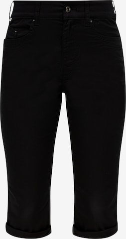 QS Slim fit Pants in Black: front
