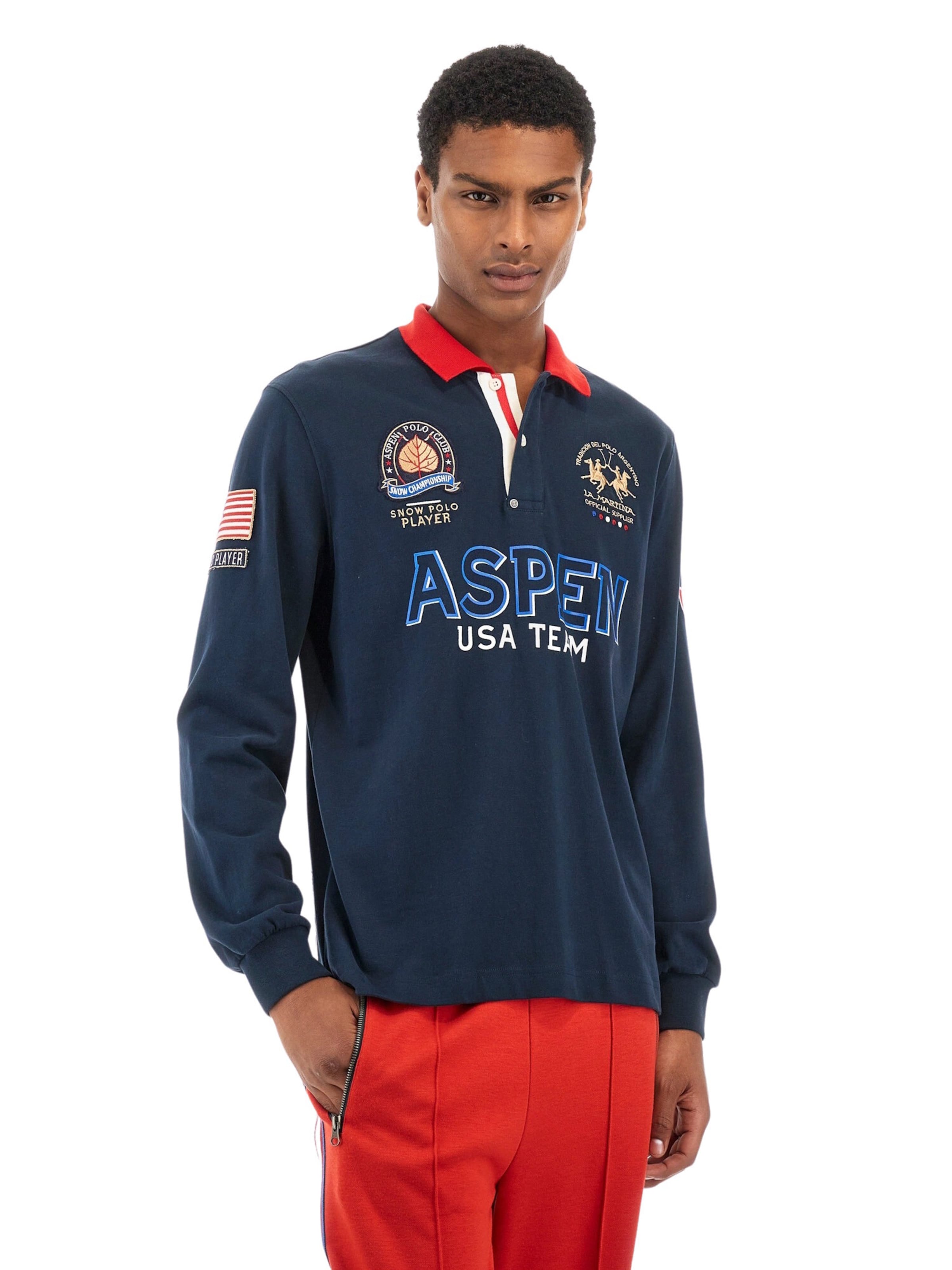 T-Shirt 'Waylin' La Martina en bleu : devant