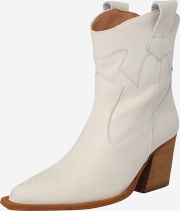 FRIDA by SCHOTT & BRINCK - Botas pelo tornozelo 'Actonia' em branco: frente