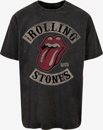 F4NT4STIC Shirt 'The Rolling Stones Tour '78' in Black: front