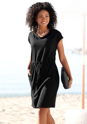 BEACH TIME Summer dress in Black: front