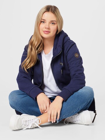 Ragwear Plus Zip-Up Hoodie 'Neska' in Blue