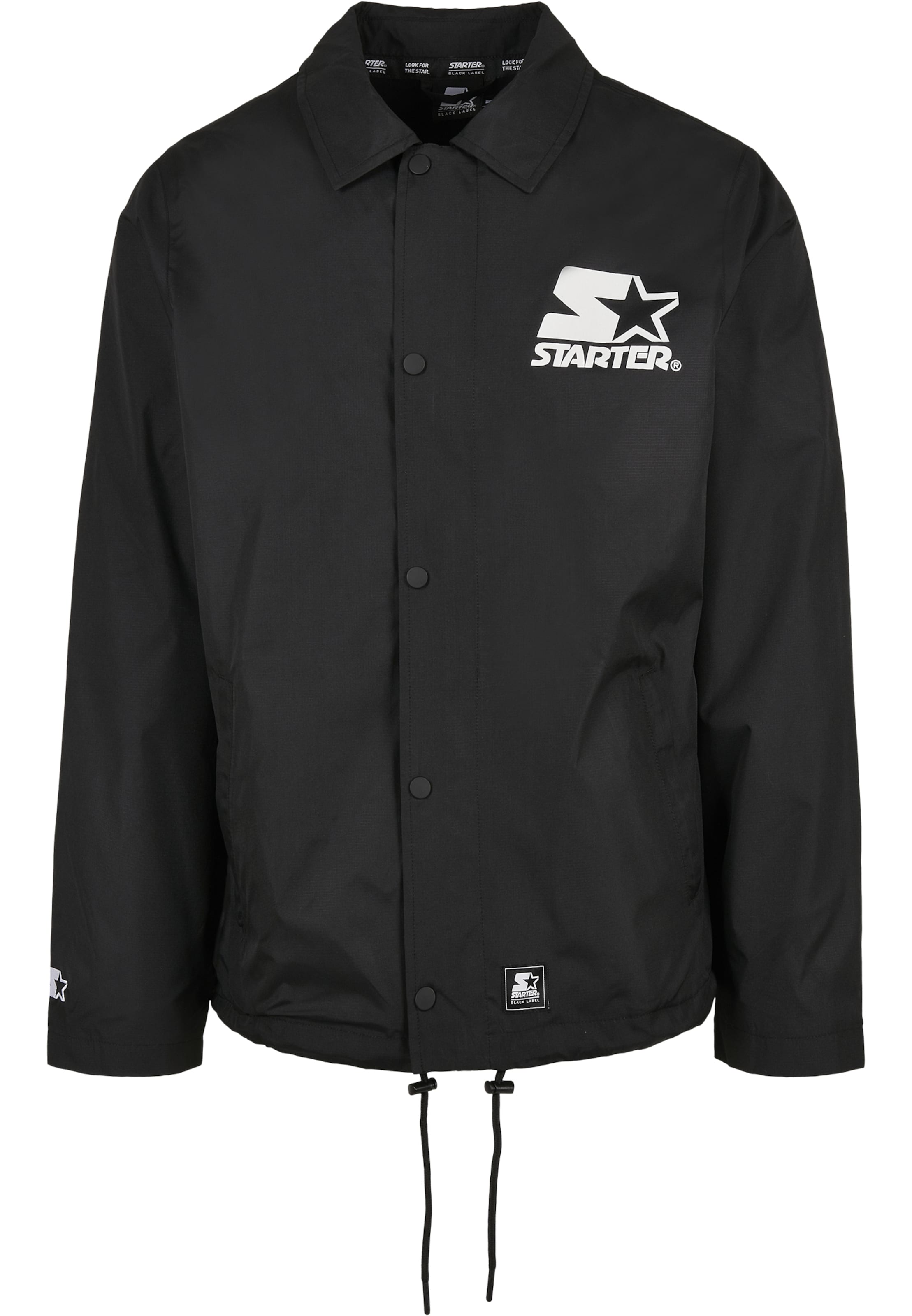 Starter Black Label Jacke in Schwarz: Vorderseite
