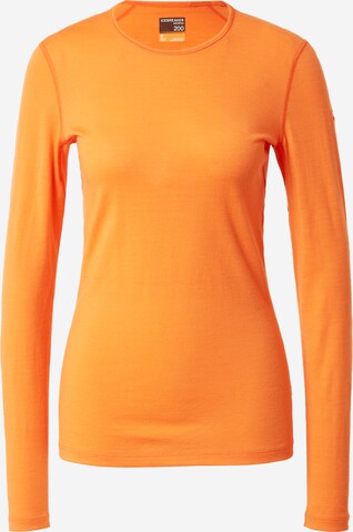 ICEBREAKER قميص عملي 'Oasis' بـ برتقالي: الأمام