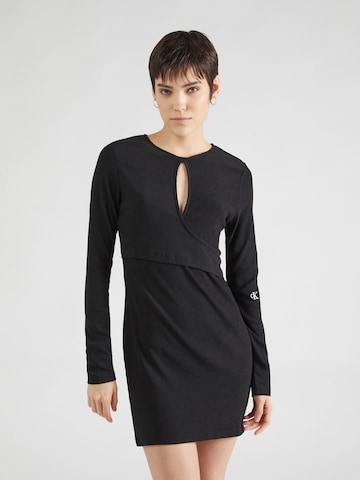 Calvin Klein Jeans Kleid in Schwarz: predná strana