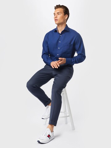 ETERNA Regular fit Button Up Shirt in Blue