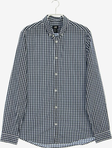 H&M Button Up Shirt in S in Blue: front