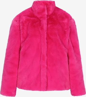 Giacca invernale 'Fashion Look' di faina in rosa: frontale