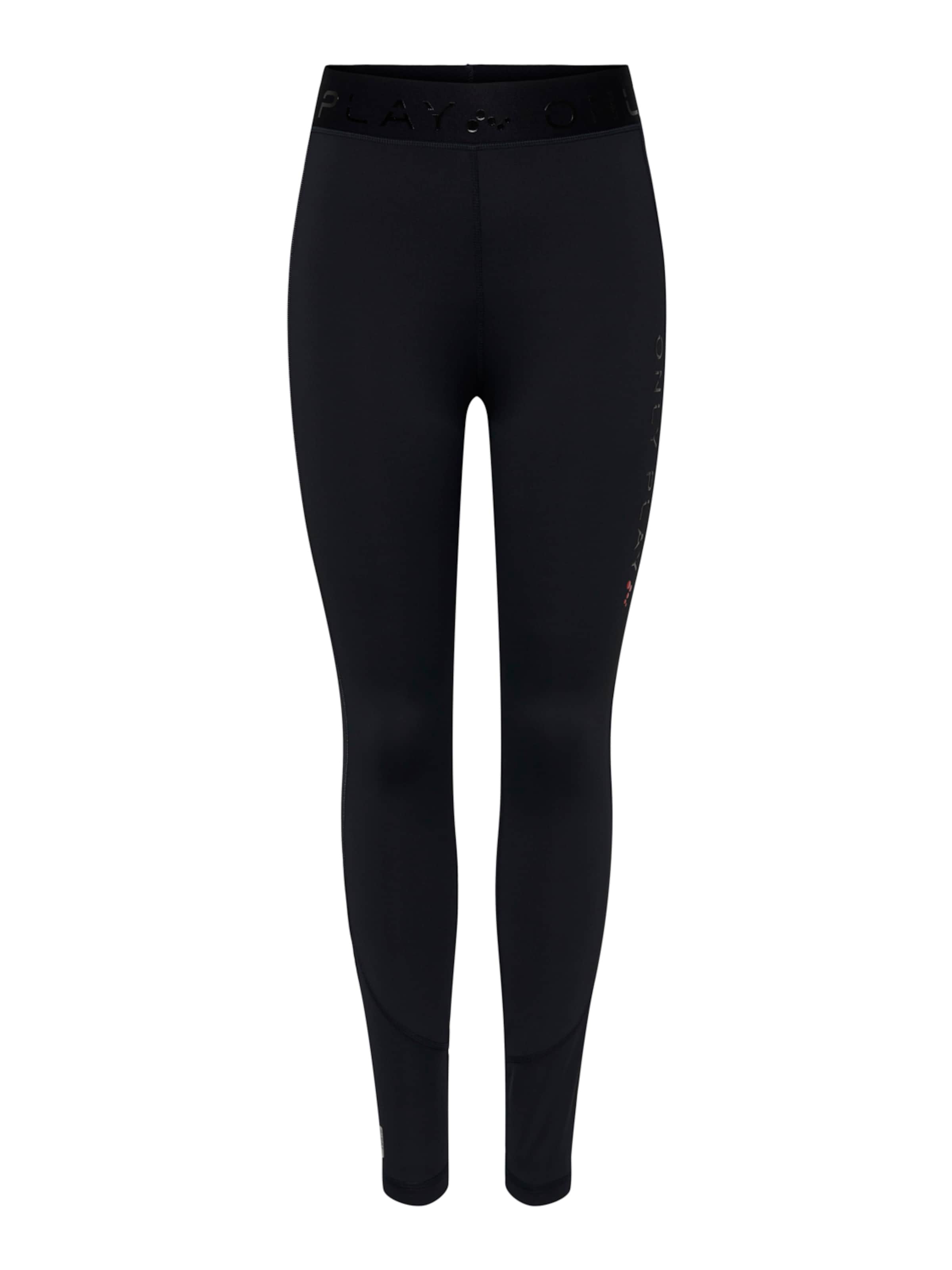 ONLY PLAY Skinny Sportsbukser i sort: forside