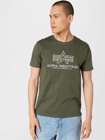 ALPHA INDUSTRIES T-Shirt in Grün: predná strana