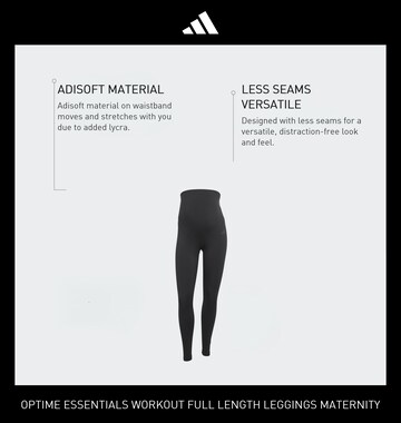 ADIDAS PERFORMANCE Skinny Παντελόνι φόρμας 'Optime Essentials' σε μαύρο