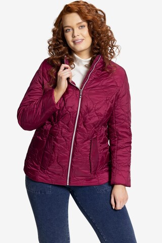 Ulla Popken Between-Season Jacket in Red: front