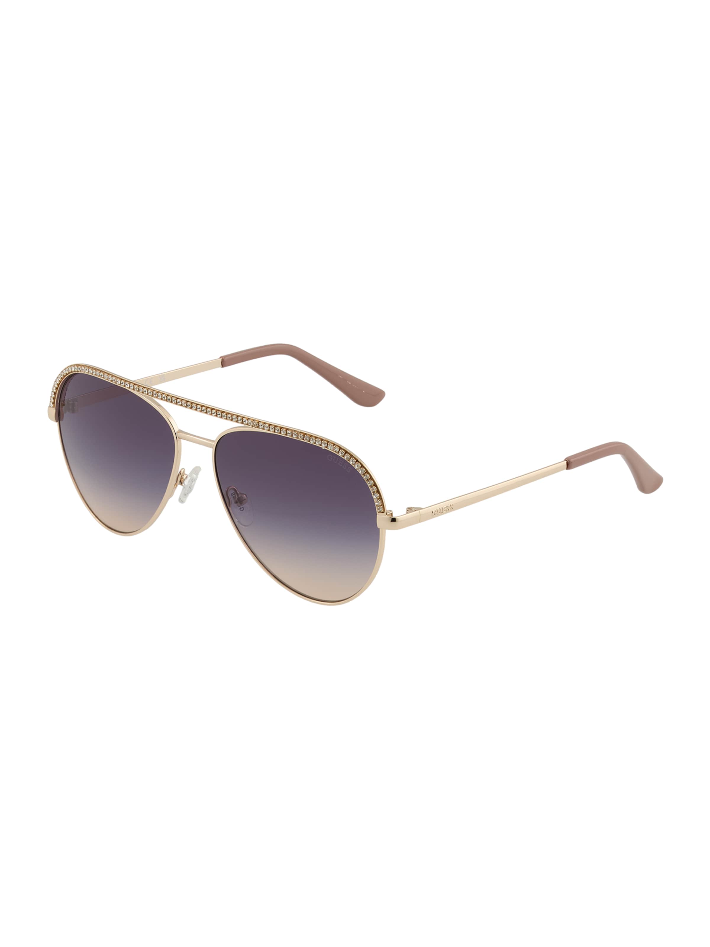Lunettes de soleil GUESS en or : devant