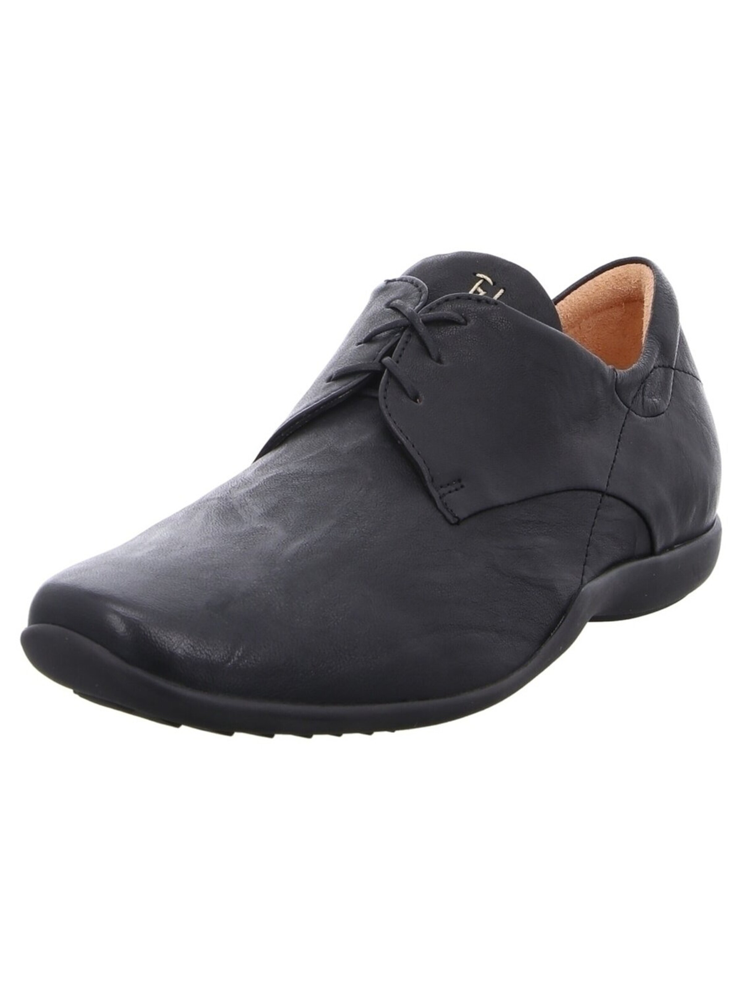 Scarpa stringata 'Schnürschuh Herren 88612-00 Echtleder in schwarz' di Think in nero: frontale