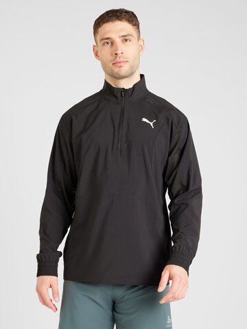 PUMA Sportsweatshirt in Zwart: voorkant