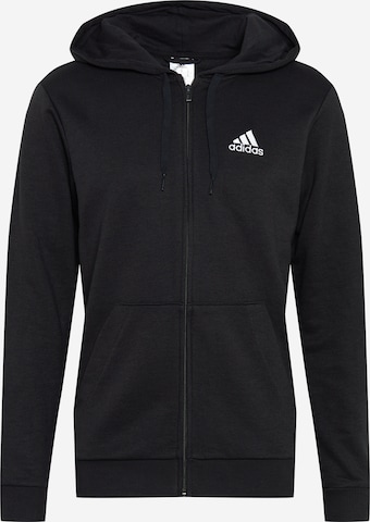 Veste de survêtement ADIDAS SPORTSWEAR en noir : devant