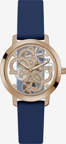 GUESS Analog Watch 'QUATTRO CLEAR ' in Blue: front